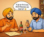 😂 बंता का देसी टेस्ट! 🍷😝 फोटो वाला पैमाना